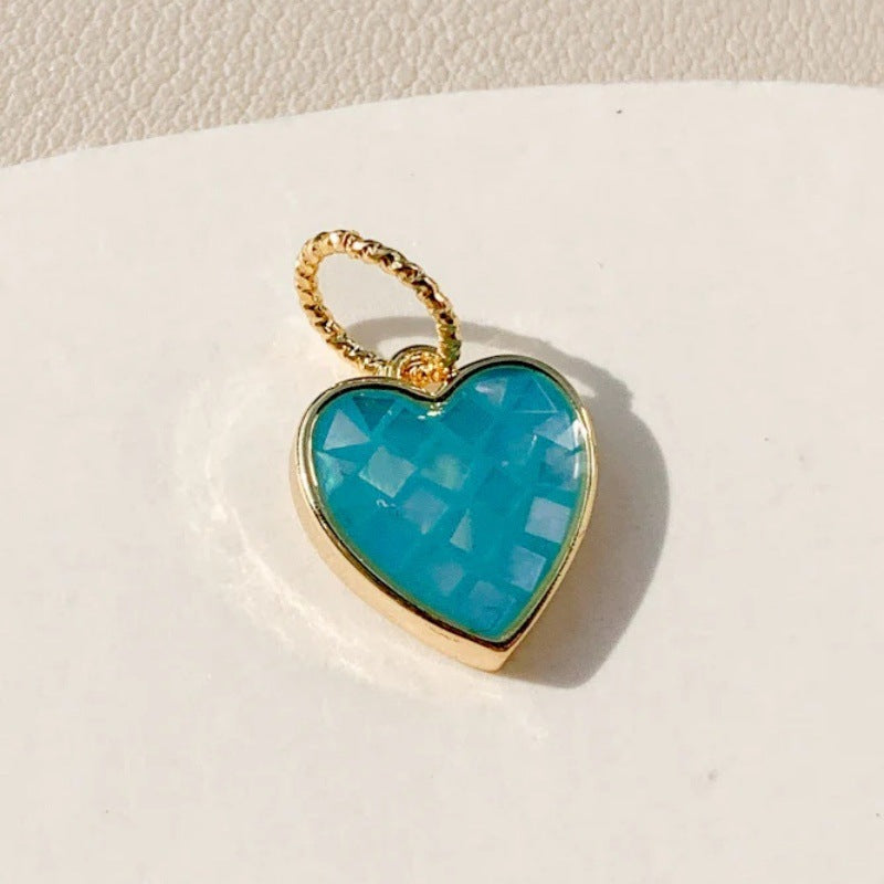 Sweet Minimalist Heart Teardrop Geometric Stainless Steel Plated Pendant Charm Bar