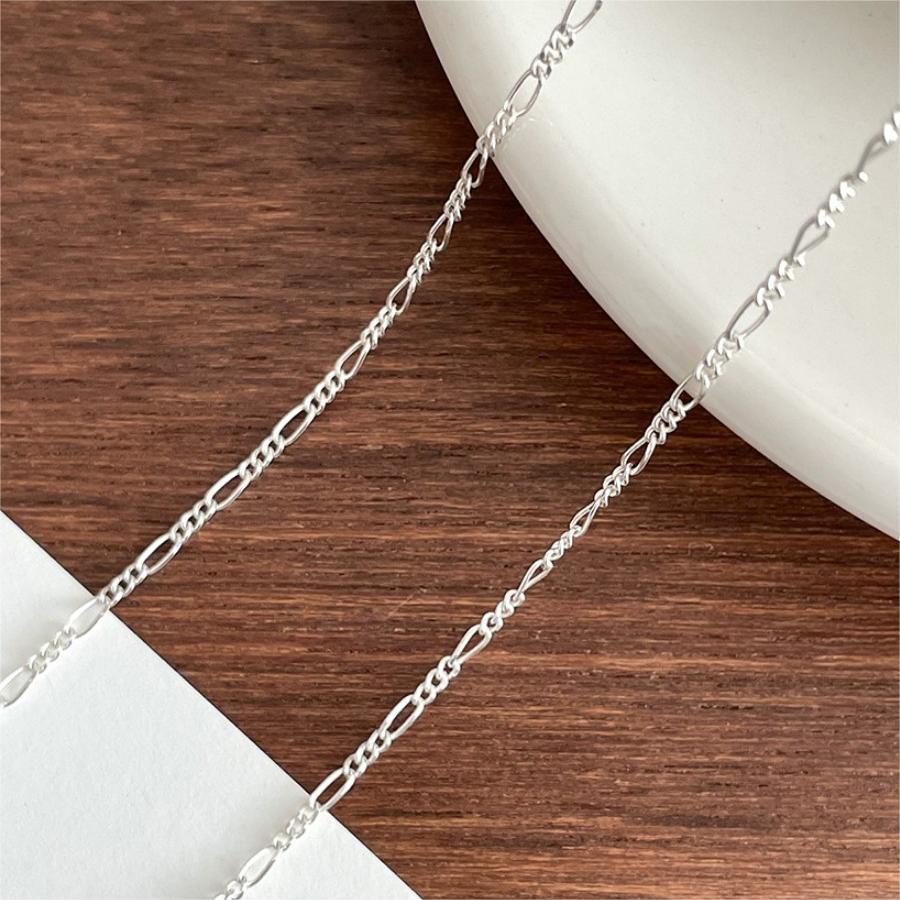 Collana Minimalista Mamma-Figlia in Argento con Motivi Geometrici e di Bambola in Argento Sterling 925