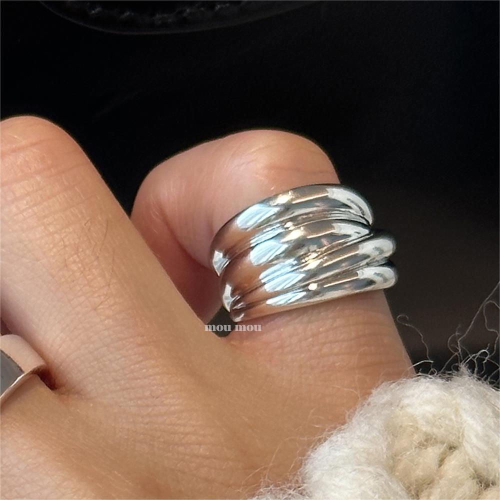 Anello minimalista a forma di cuore in argento sterling 925 con sfaccettature geometriche smussate da donna