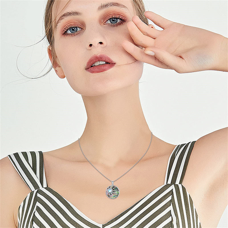 Minimalist Sun-Shaped Stainless Steel Necklace with Titanium Steel Pendant and Plated Finish for Unisex Daily Wear