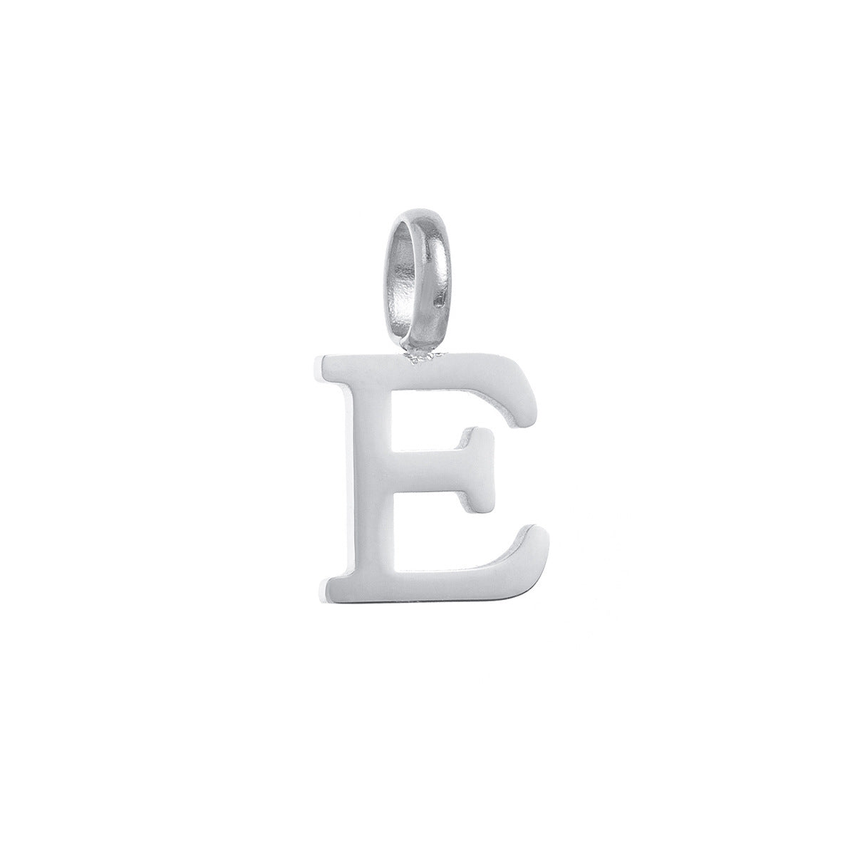 Minimalist Titanium Steel 18K Gold Plated PVD Letter Charm Bar