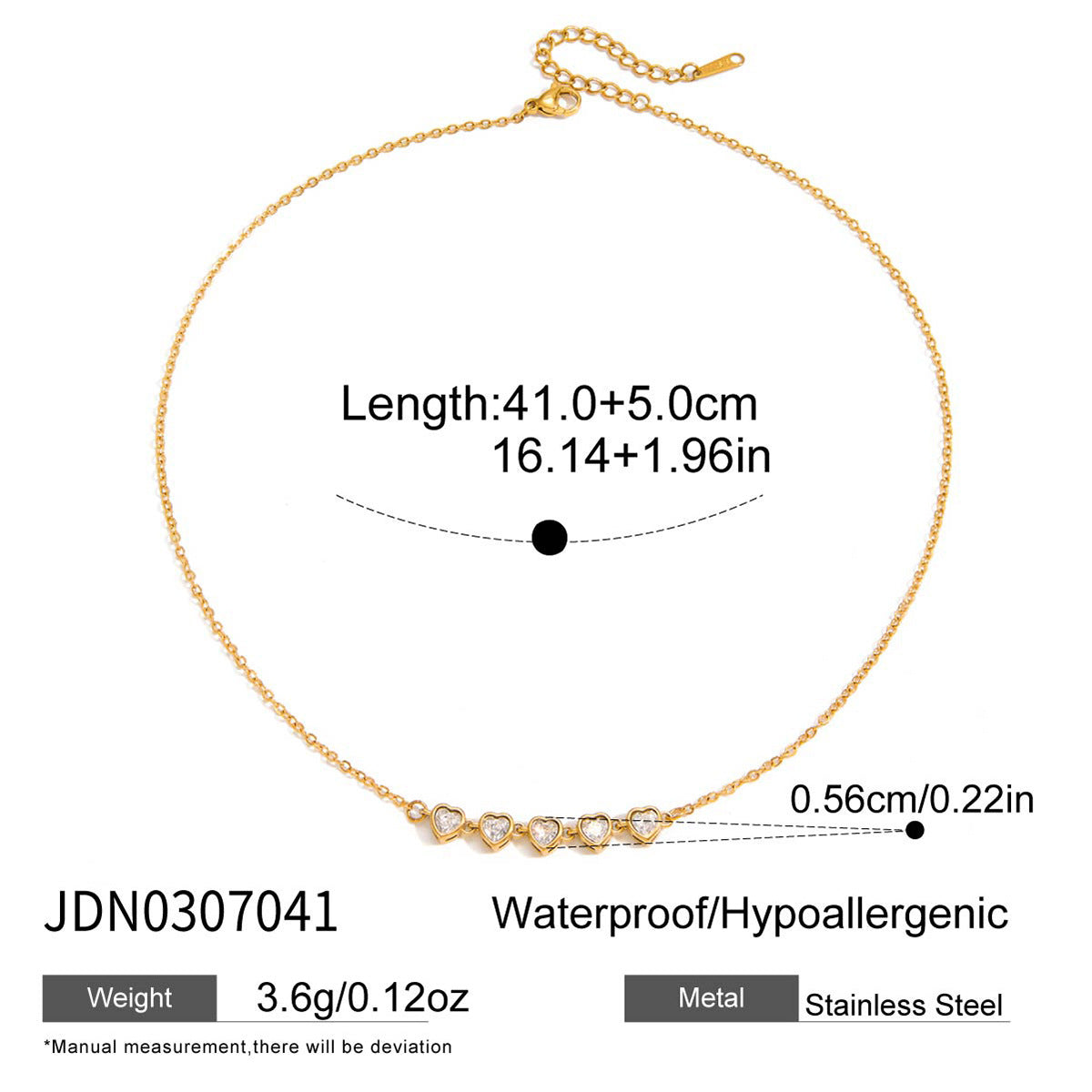 Minimalist Geometric Round Rhinestone Stainless Steel Ball Chain Necklace for Women