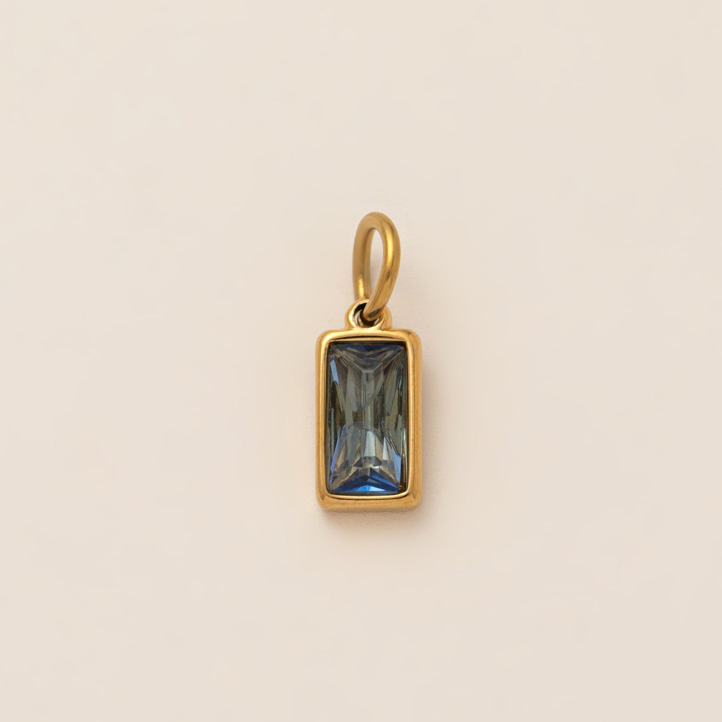 Minimalist 18K Gold Plated Round Square Geometric Gemstone Pendant Necklace for Unisex