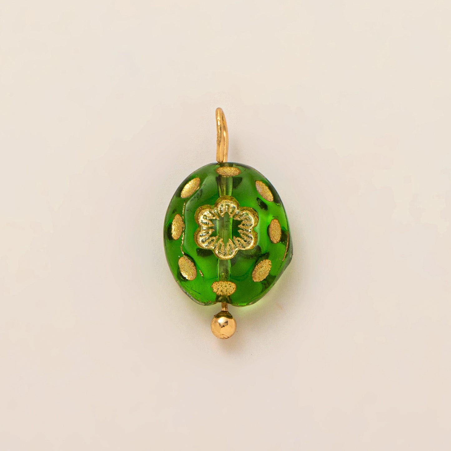 Luxury 18K Gold Plated Brass Heart Bow Geometric Pendant