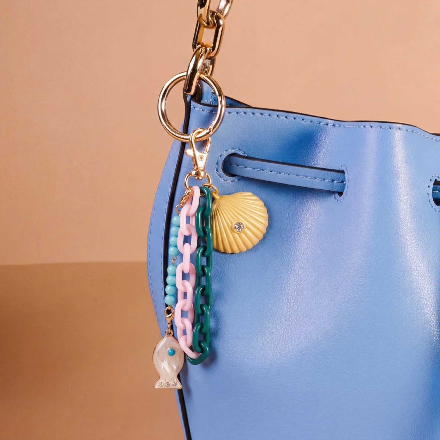 Minimalist Plated Alloy Animal Fox Charm Bar for Bag Keychain