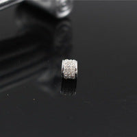 Plated Alloy Rhinestone Charm Bar