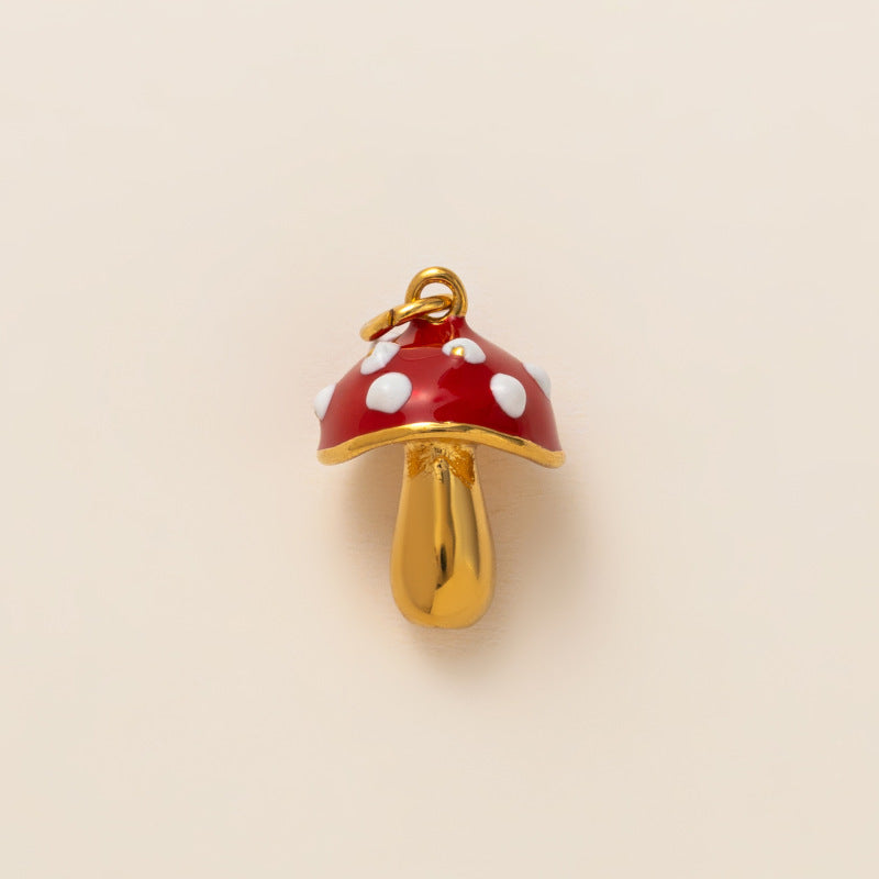 Collana con ciondoli della serie Food vintage in acciaio inossidabile placcato oro PVD