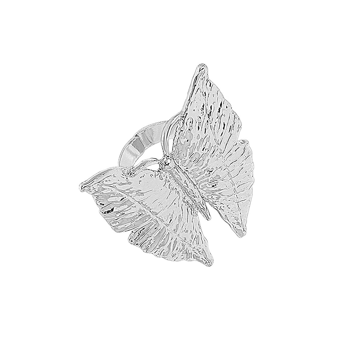 Anello Vintage da Donna a Forma di Farfalla in Lega con Finitura Anticata e Superficie Placcata
