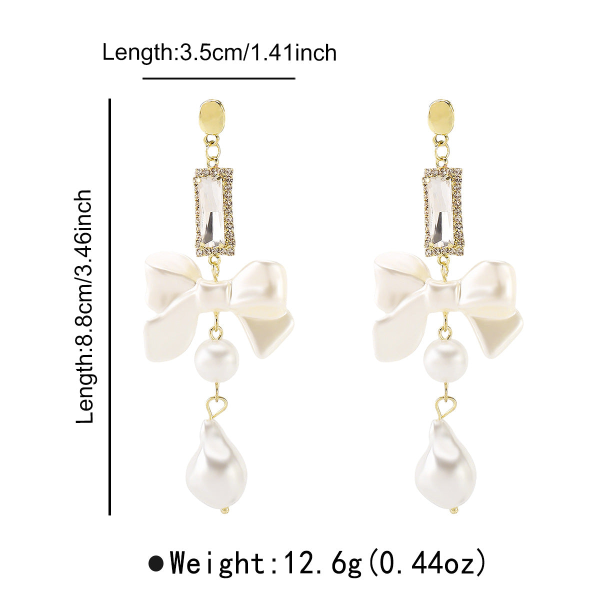 Pendientes Elegantes y Delicados Estilo Perla con Acabado Chapado para Mujer, Diseño Minimalista y Único
