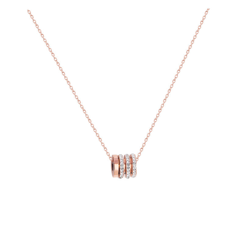 Collana Minimalista Geometrica a Clavicola in Acciaio al Titanio Placcato per Donna e Uomo