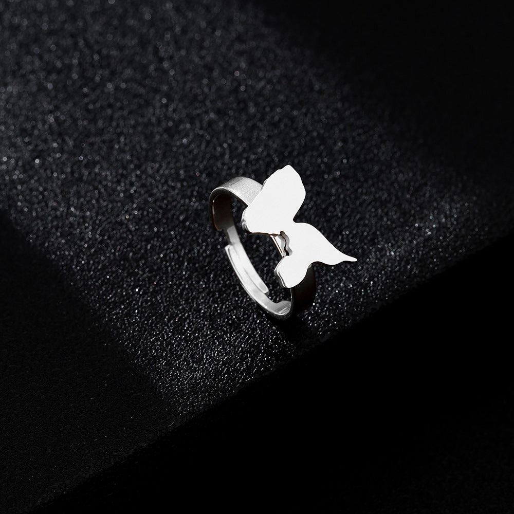 Anillo Unisex de Acero Inoxidable con Diseño Étnico Geométrico y Acabado Bañado