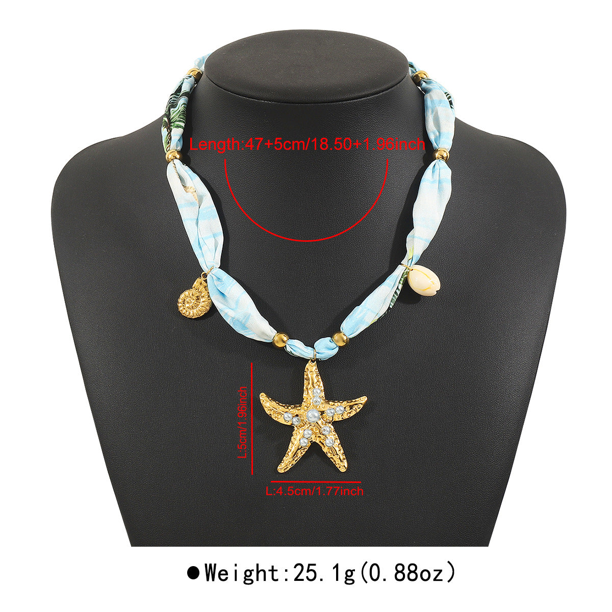 Collar con colgante de estrella de mar estilo INS para mujer con cadena de acero inoxidable bañada en oro de 14 quilates y detalles de esmalte con diseño geométrico