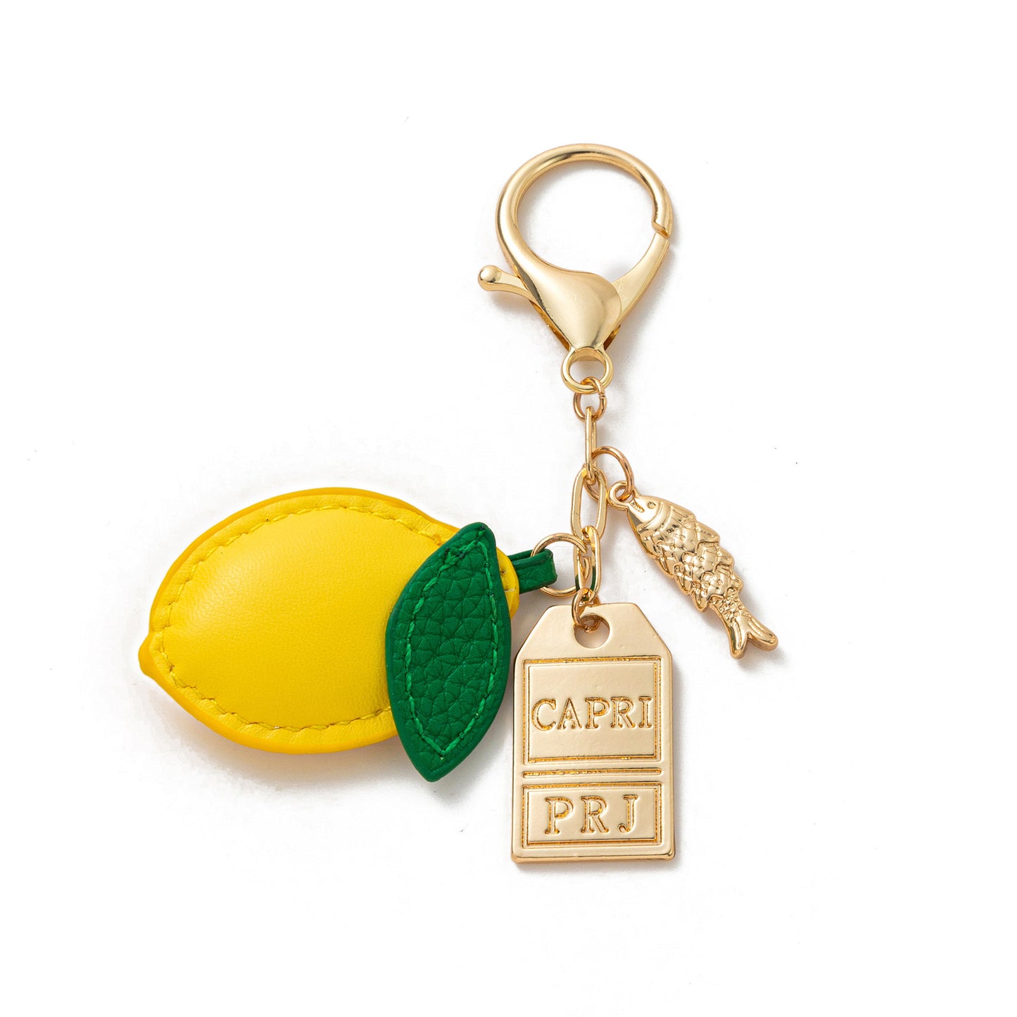 Minimalist Plated Alloy Key Chain Charm Bar with Pearl Elements