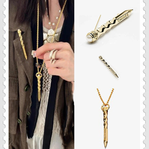 Luxury Gold Plated Brass Letter Pendant Necklace for Women