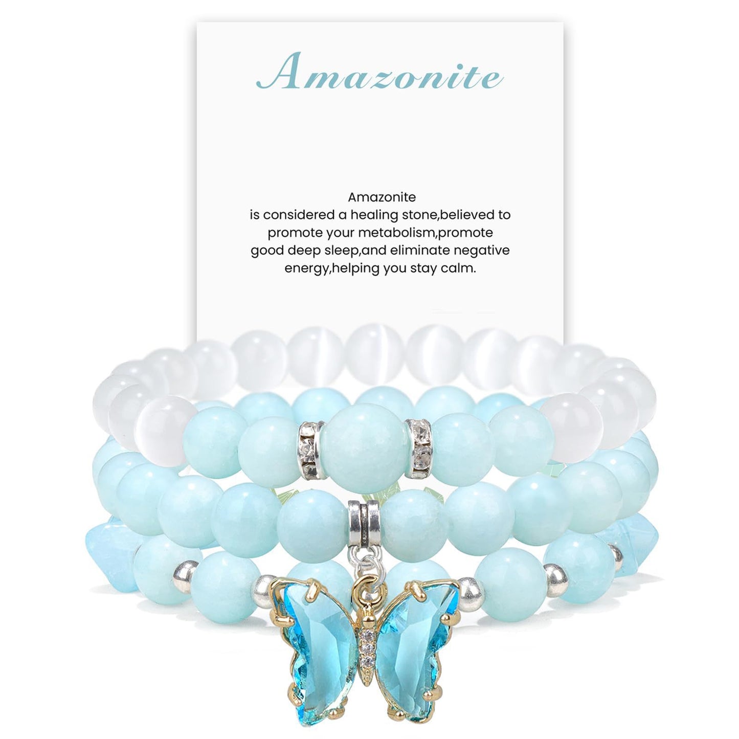 Bohemian Minimalist Crystal Butterfly Square Beaded Bracelet for Women