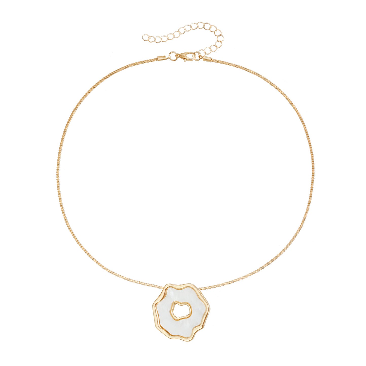 Fashionable Irregular Geometric Pendant Necklace Set in Alloy with Plated Finish for Women