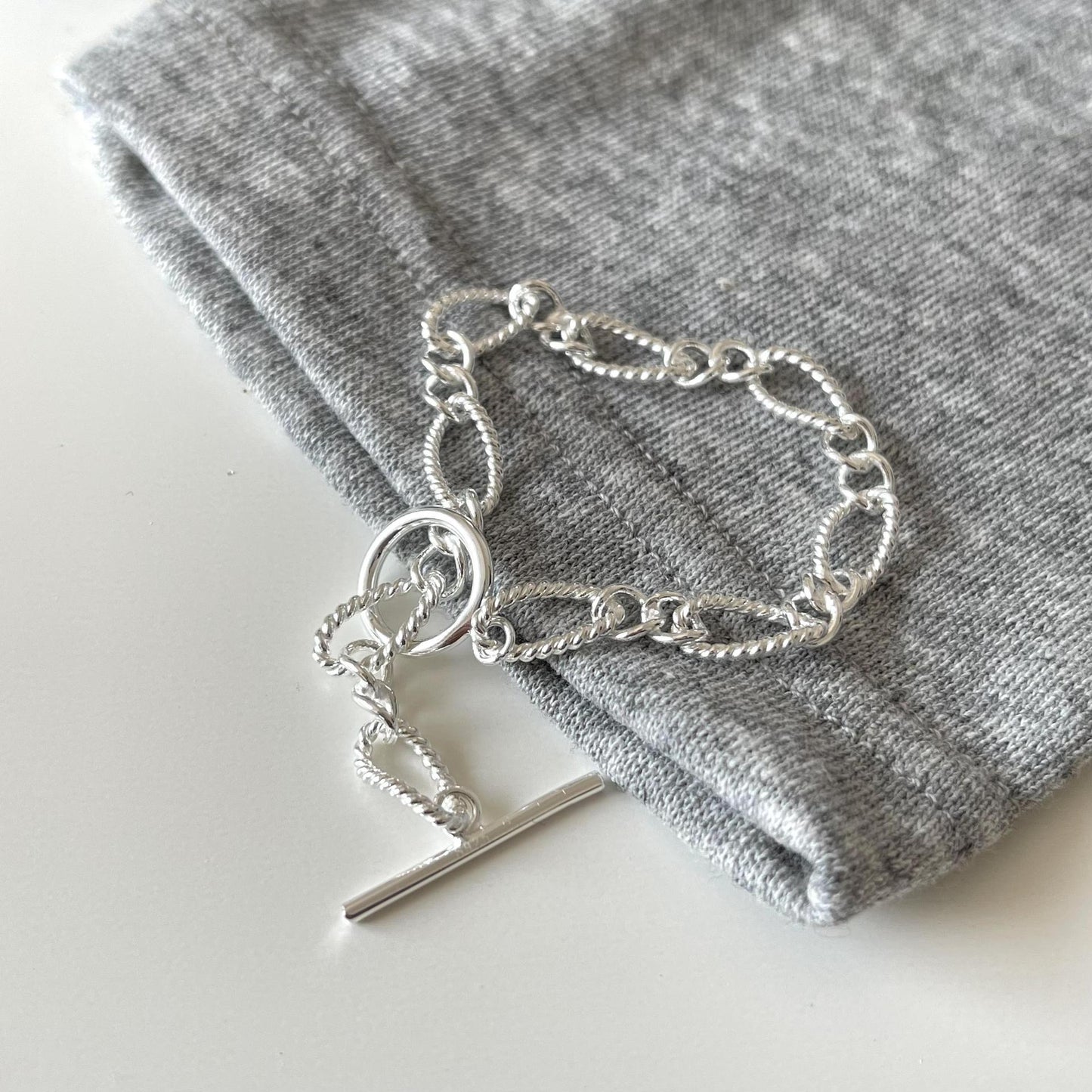 Minimalist Vintage 925 Sterling Silver Handmade Knot Bracelet for Women