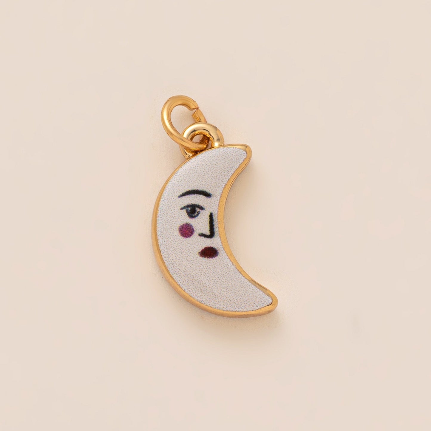 Elegant Minimalist Vintage Oval Geometric Brass Plated Bag Charm