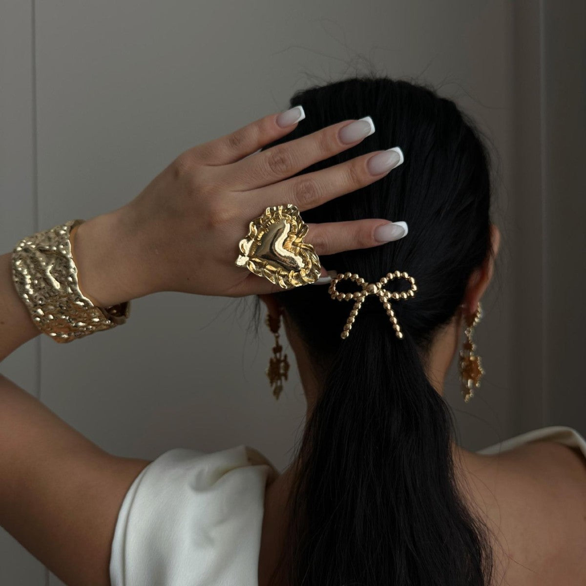 Fashion Minimalist Irregular Liquid Alloy Wrinkle Bracelet