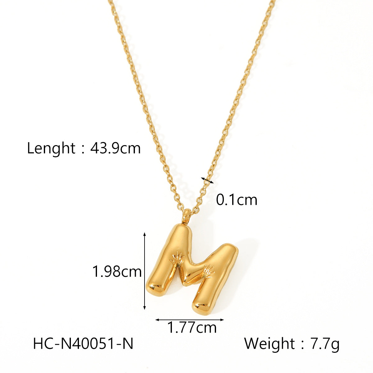 Collana con ciondolo a bolla in acciaio al titanio con finitura galvanica per donna, catena in acciaio inossidabile con ciondolo minimalista alla moda con alfabeto