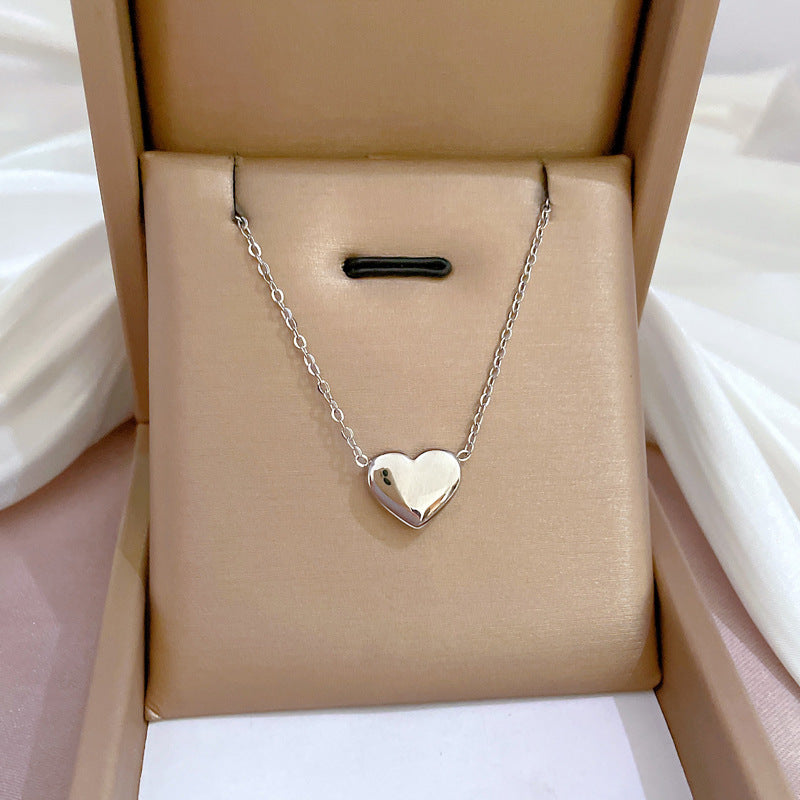 Collana con pendente geometrico minimalista in acciaio al titanio placcato per donna