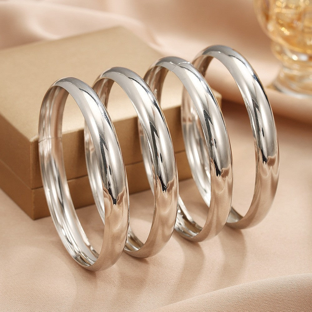 Bohemian Multi-Layer Plated Alloy Bracelet Set for Women