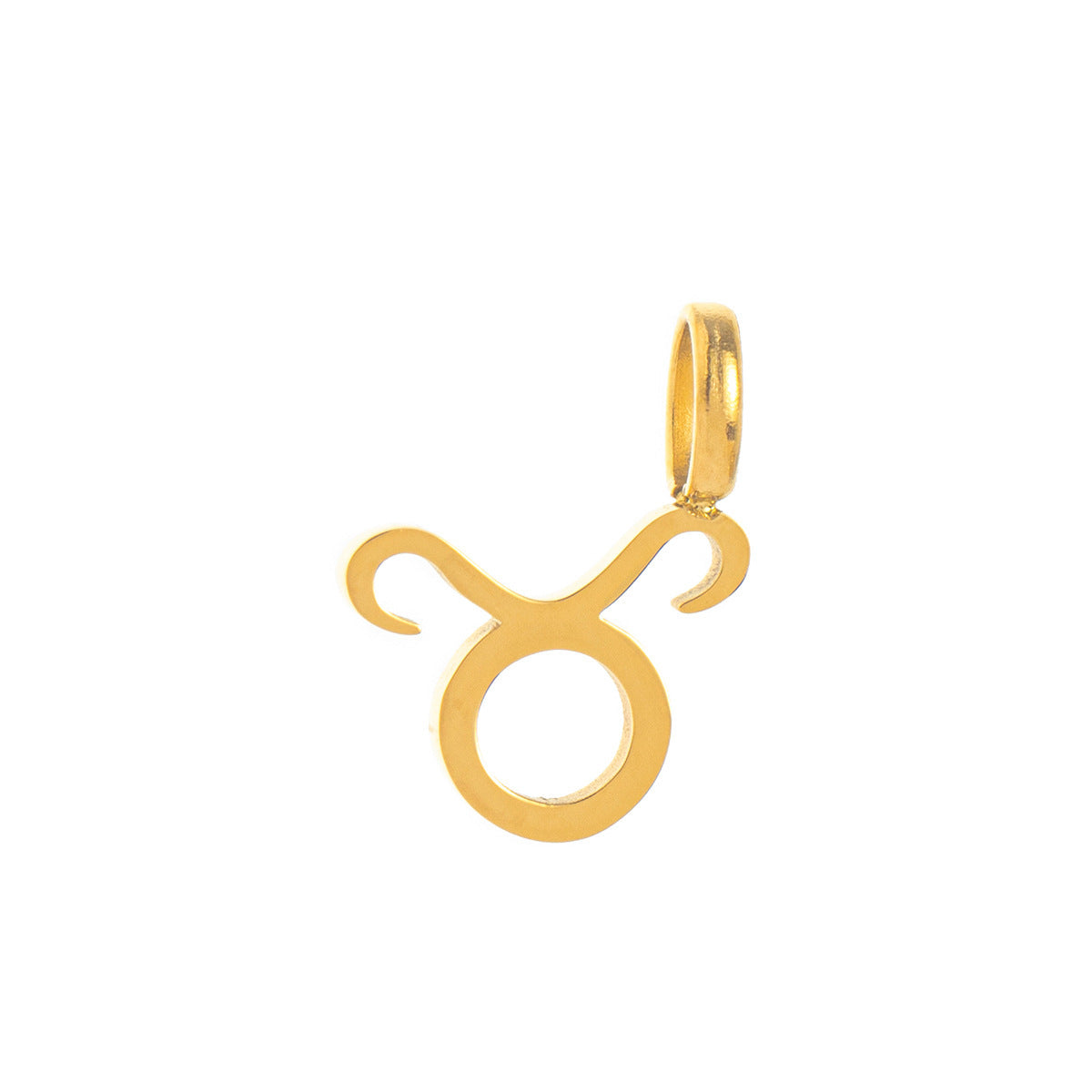 Minimalist Titanium Steel Plated Zodiac Charm Bar Necklace for Women