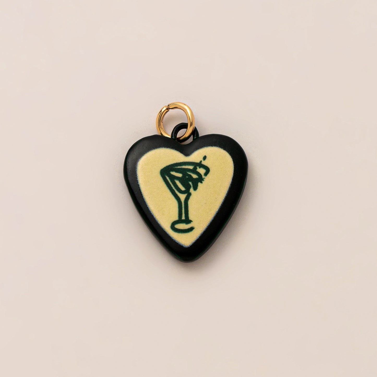 Elegant Casual Geometric Heart Plant Drip Oil Plated Brass Necklace with Stainless Steel Pendant