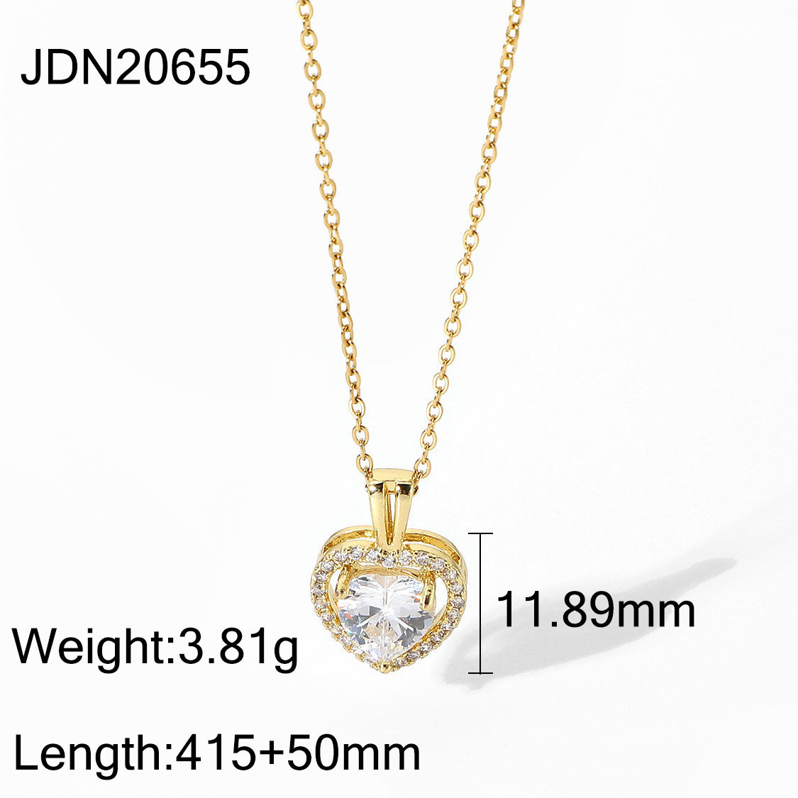 Trendy 18K Gold Plated Stainless Steel Necklace with Purple Square Zircon Pendant for Women