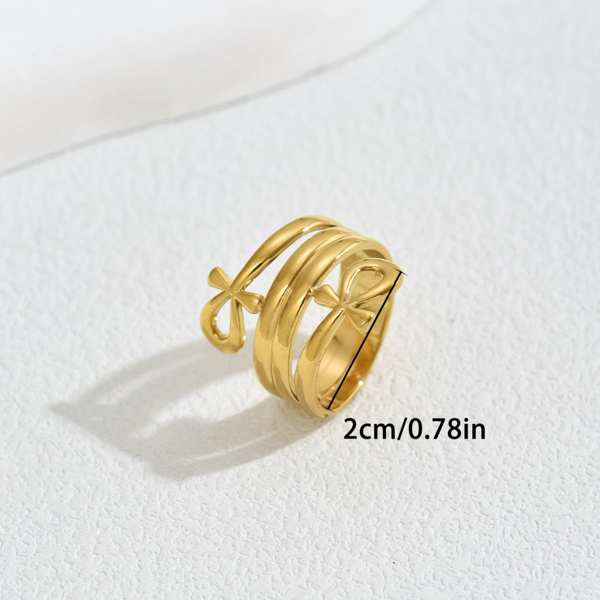 Anillo de Cobre Minimalista con Forma de Lazo y Acabado Chapado para Parejas, Accesorio de Moda Unisex