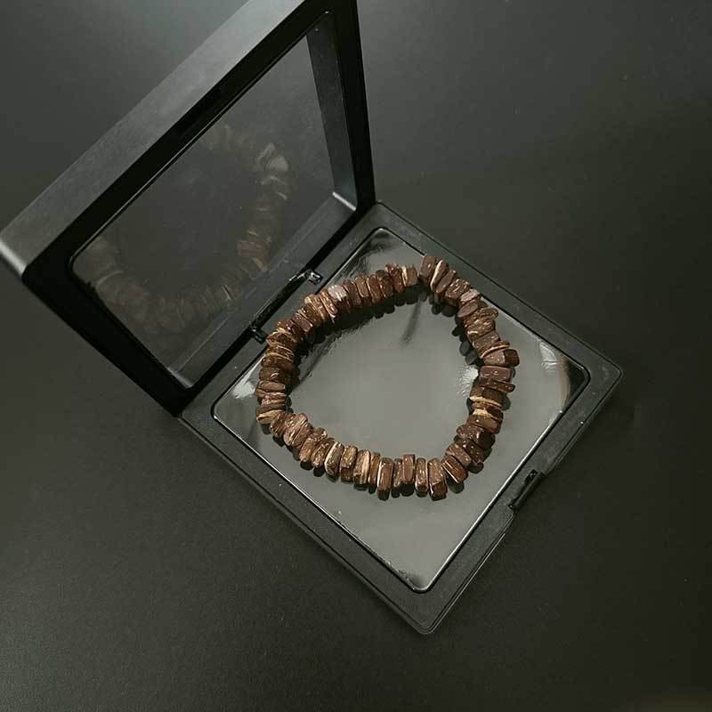 Vintage Minimalist Geometric Round Wood Bracelet Unisex