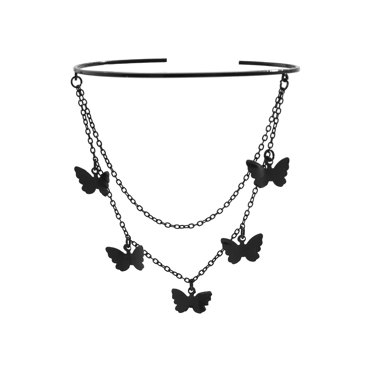 Sweet Gothic Cross Crystal Plated Alloy Multi-layer Arm Cuff Leg Chain