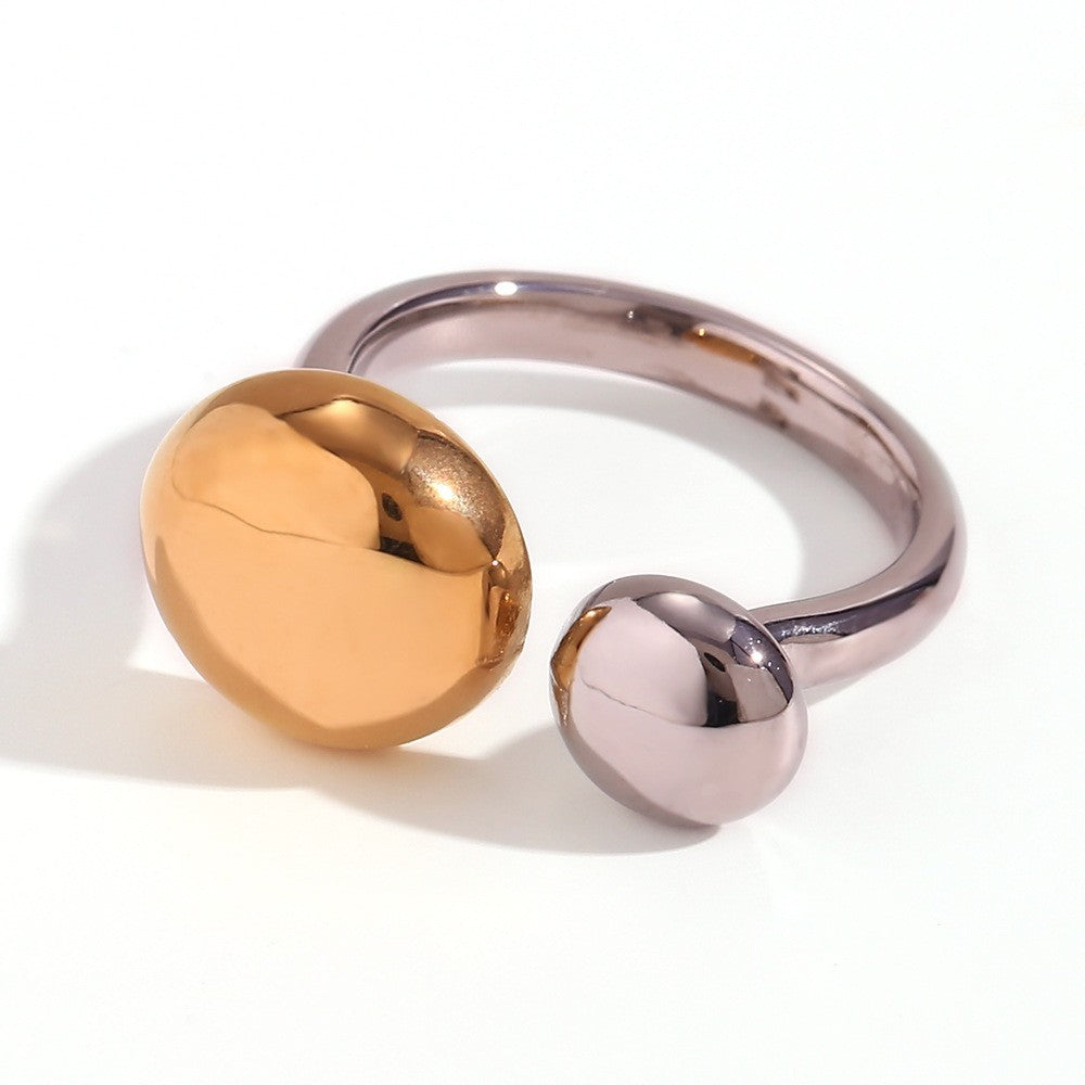 Pendientes de aro geométricos de acero inoxidable chapados en oro de 18 quilates estilo OL para mujer