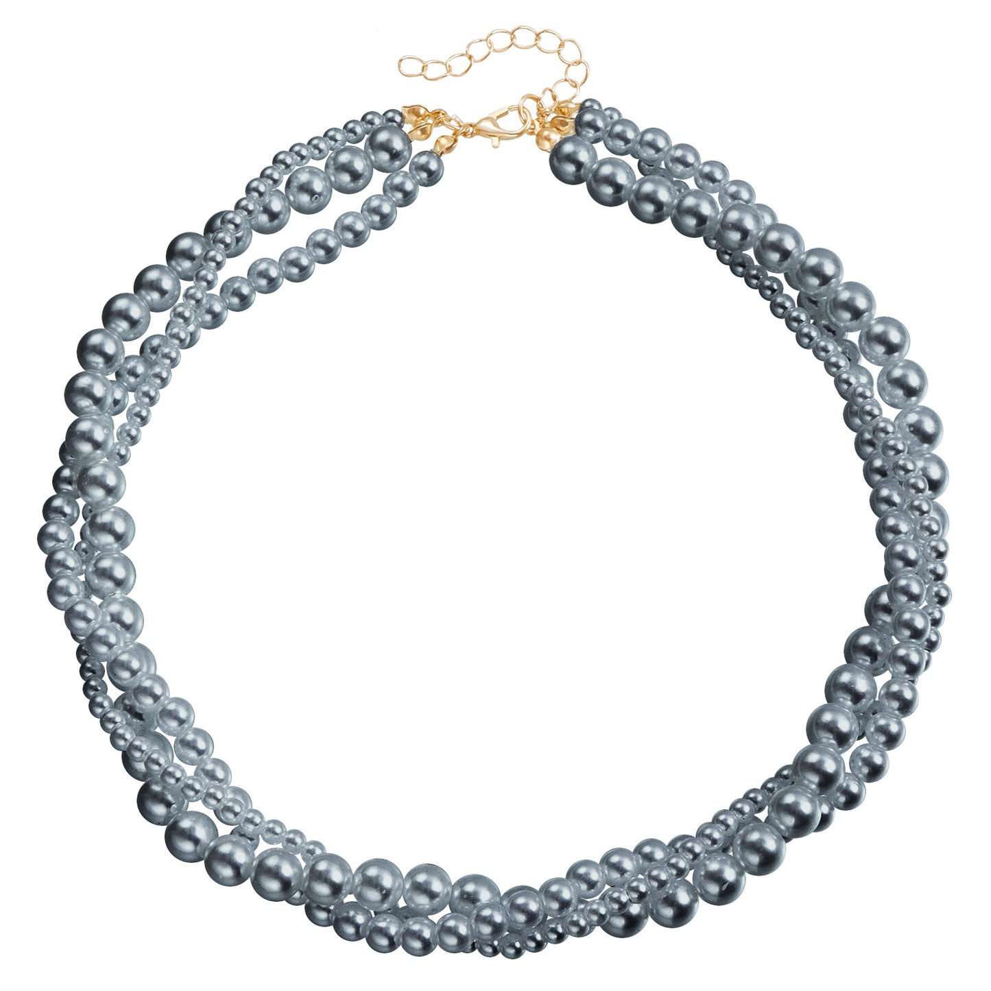 Gargantilla geométrica en forma de U de aleación con acabado galvanizado para mujer, a la moda