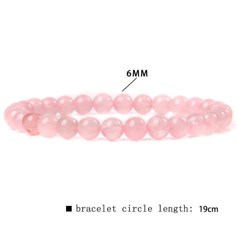 Elegant Casual Geometric Natural Agate Beaded Bracelet Unisex 6mm