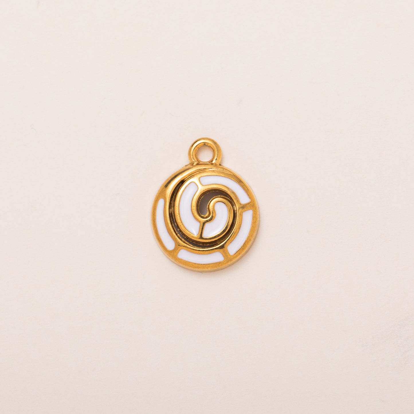 Vintage 18K Gold Plated PVD Stainless Steel Rabbit Pearl Pendant Charm Bar