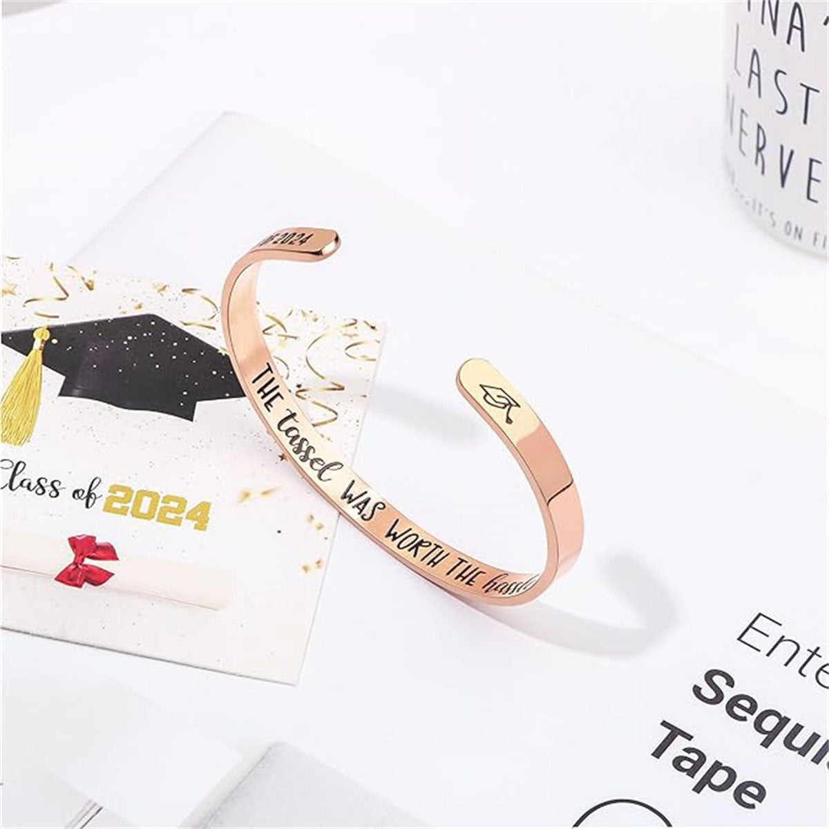 Pulsera de acero inoxidable de moda para mujer con acabado chapado, regalo ideal de Navidad, cumpleaños, Acción de Gracias para mamá