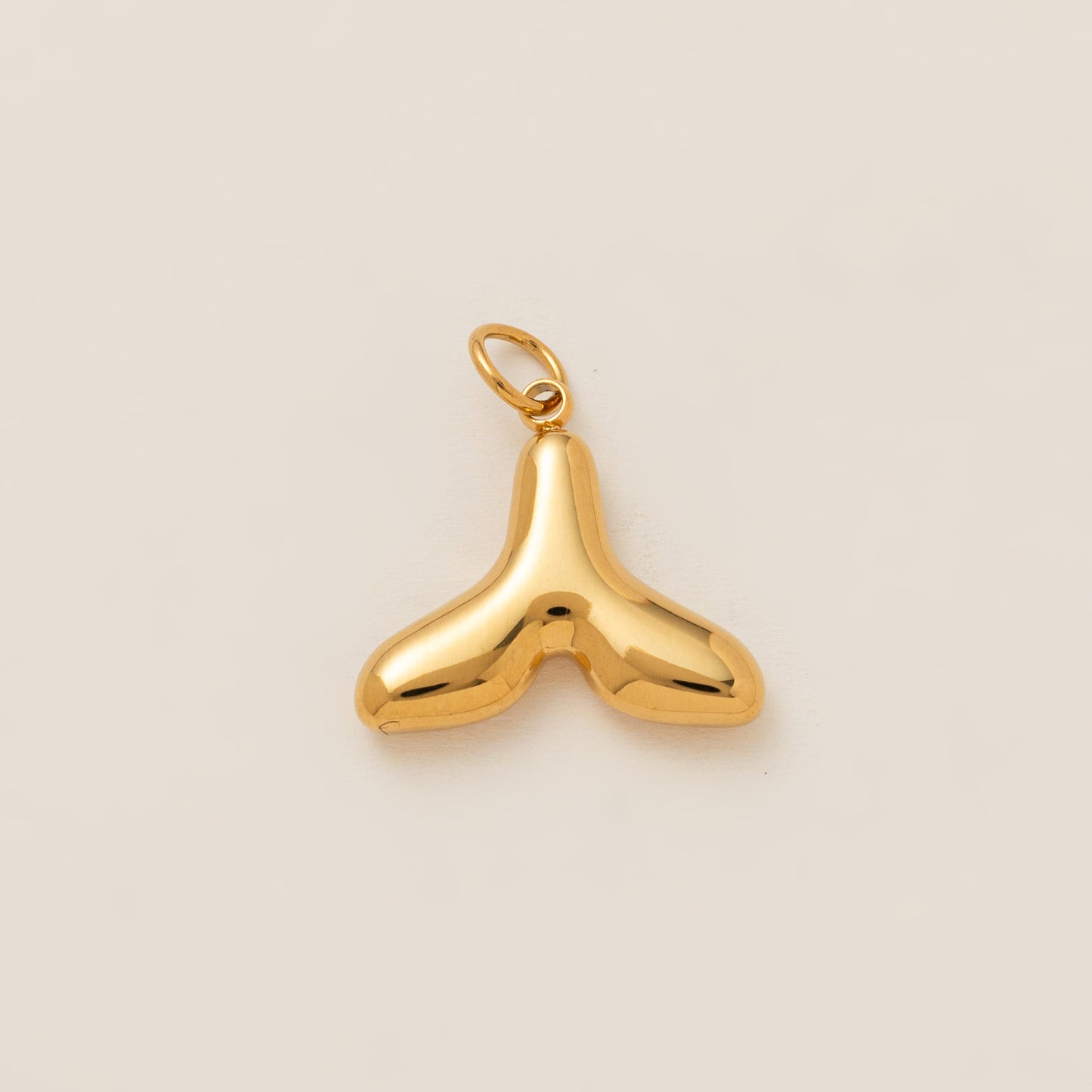 Casual Heart Shape Titanium Steel 18K Gold Plated PVD Charm Bar Necklace for Unisex