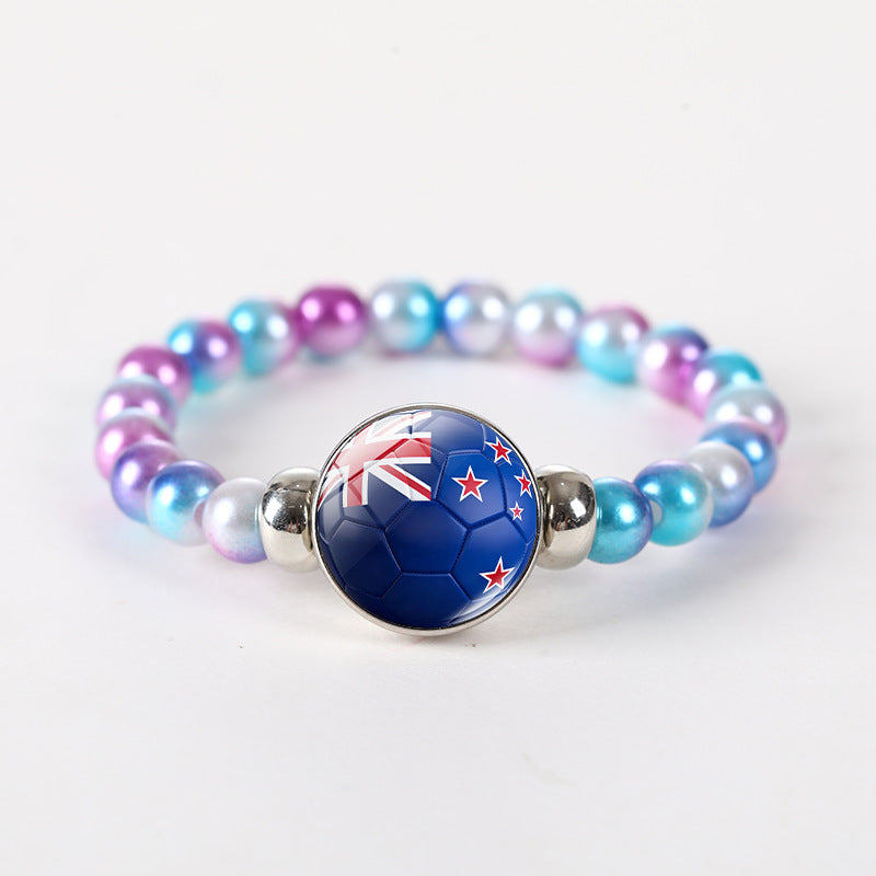 Bracciale unisex rotondo geometrico con perline di cristallo