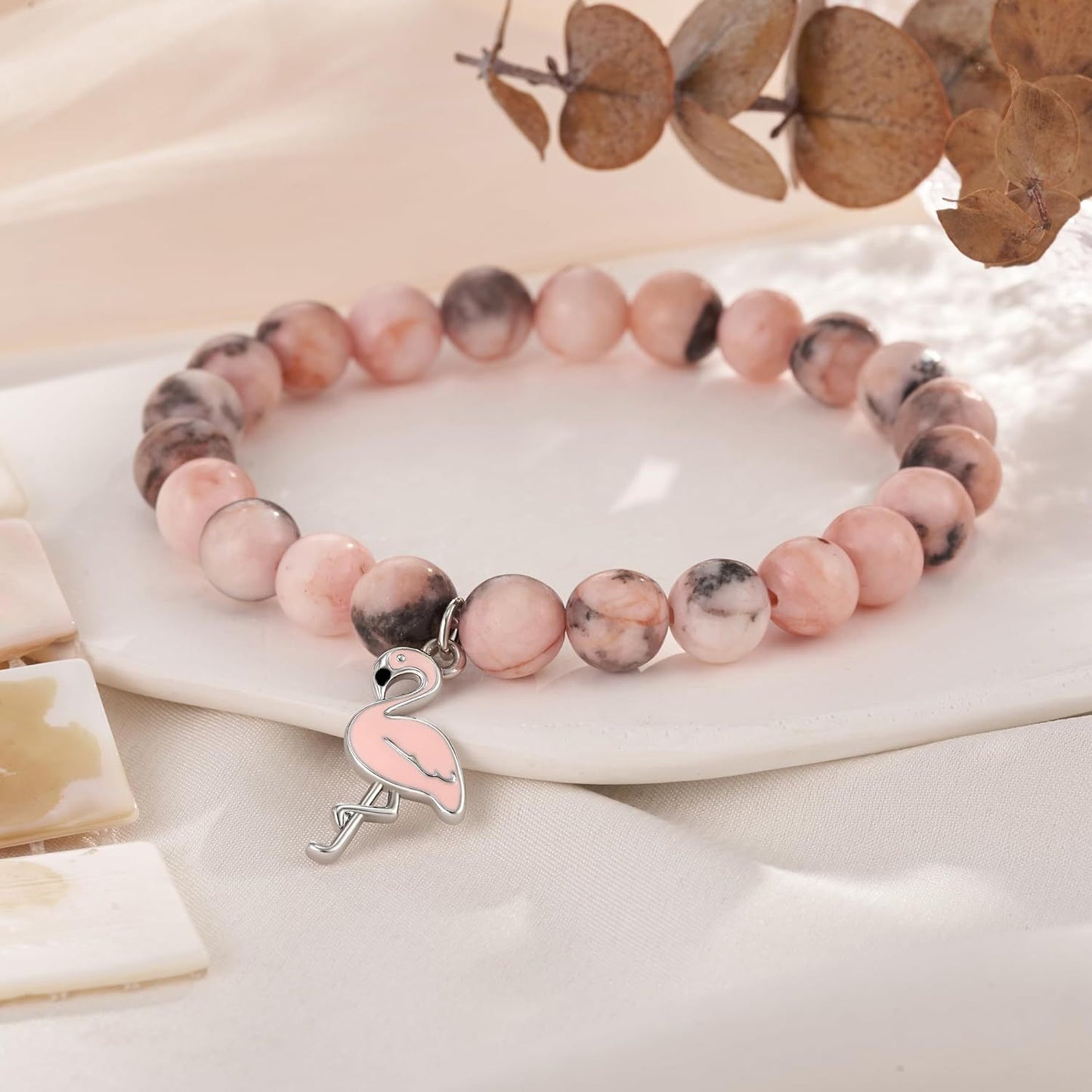Cartoon Animal Zebra Print Drip Oil Beaded Bracelet