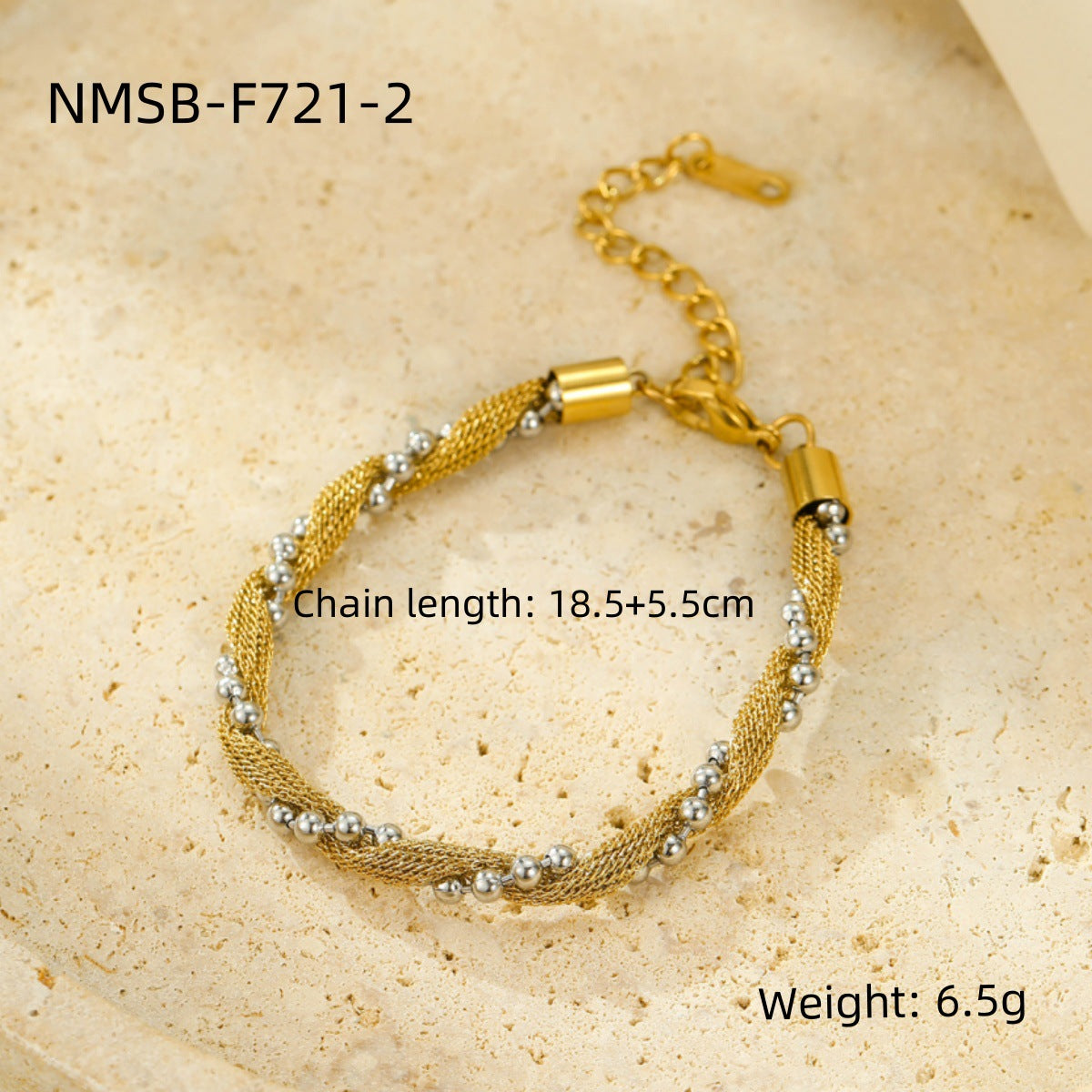 Fashionable OL Style Twisted Rope Titanium Steel Bracelet for Women with Gold Plating and Premium Luxe Finish