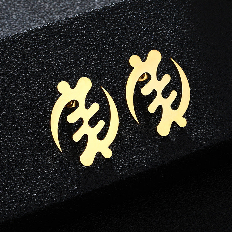 Pendientes de Acero Inoxidable Geométricos, Acabado Chapado en Oro, Joyería de Moda para Mujer, Regalo para Ella