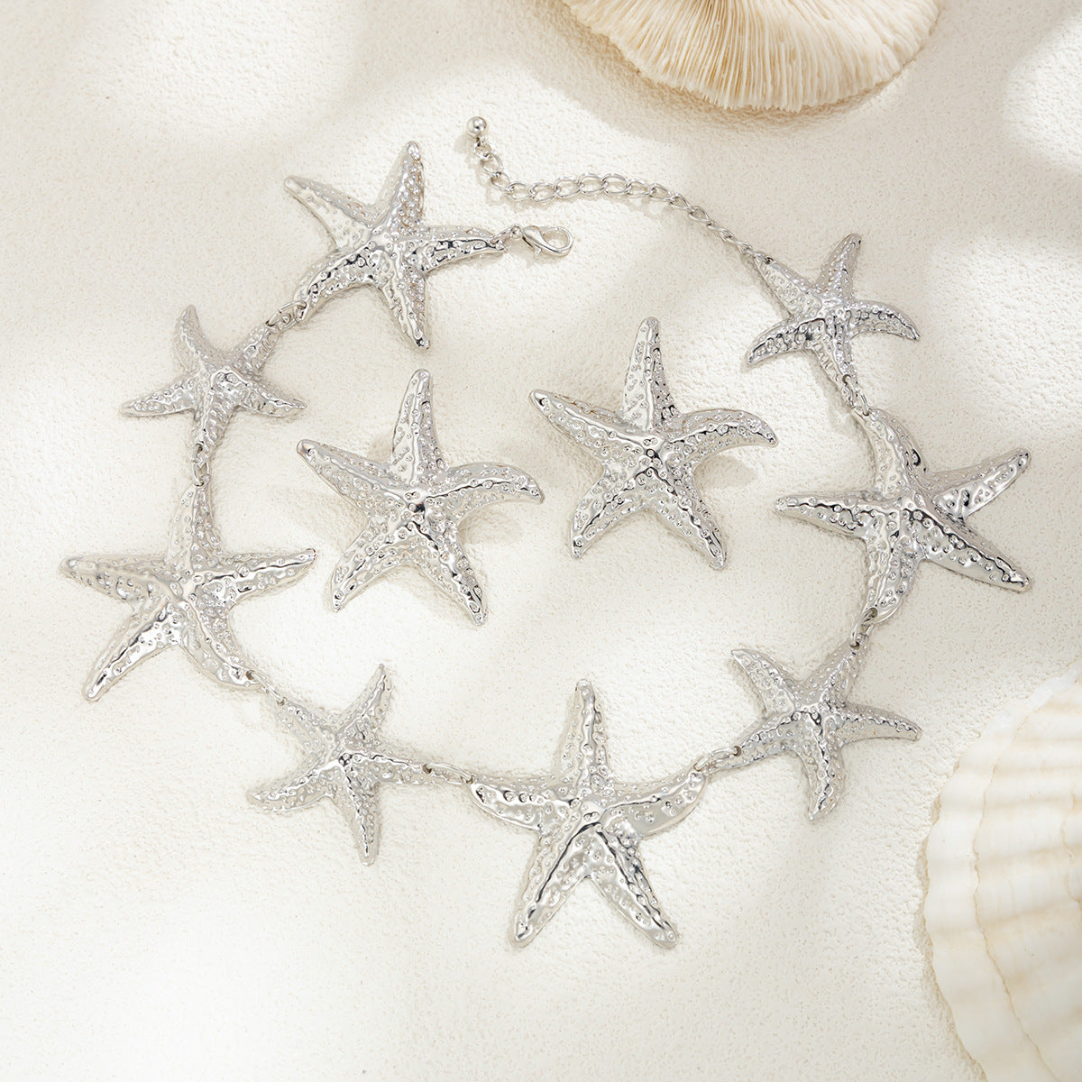 Fashion Plated Alloy Starfish Pendant Necklace for Women