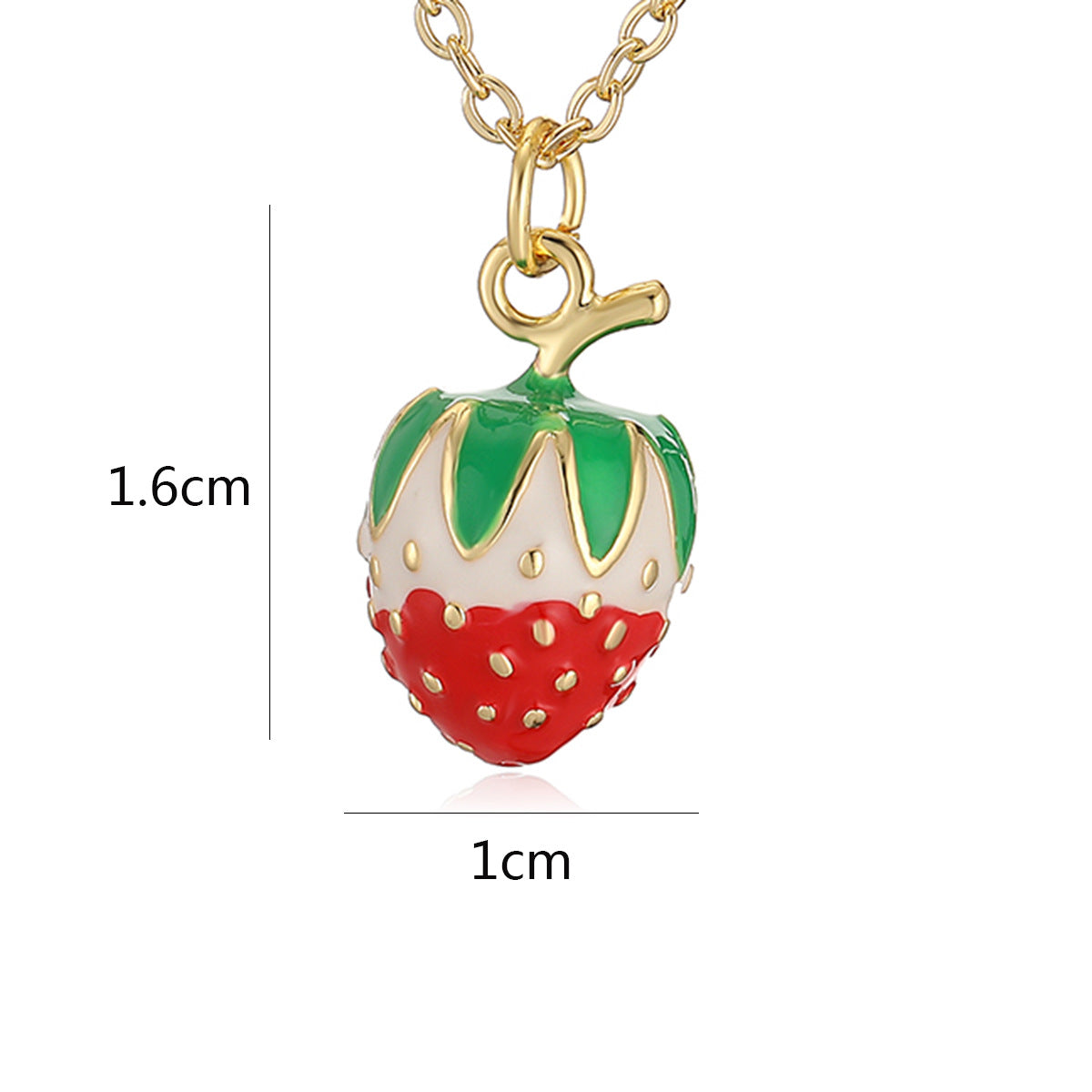 Barra de Abalorio de Frutas Esmaltadas Minimalistas con Baño de Oro de 18K