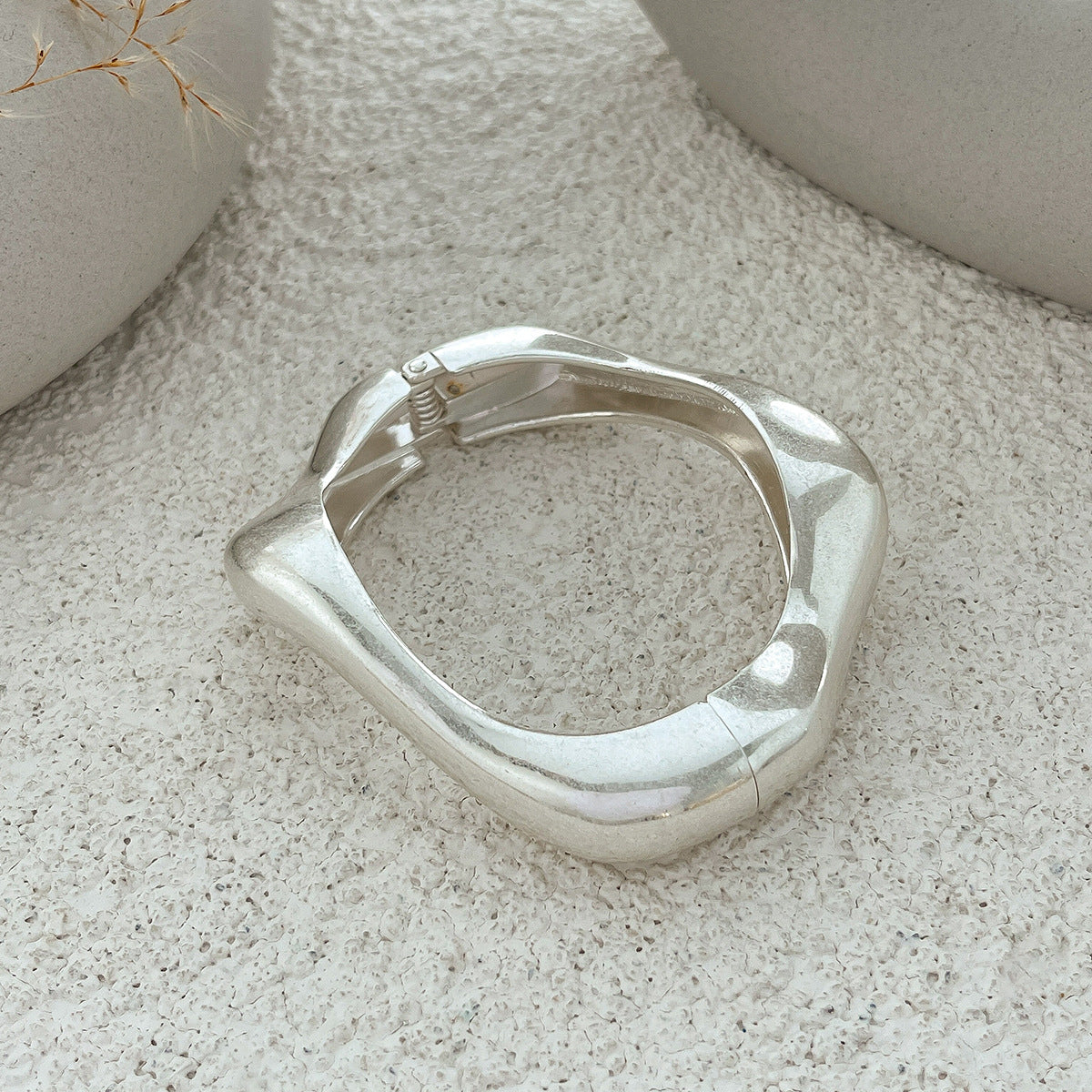 Punk Irregular Geometric Alloy Plated Bracelet
