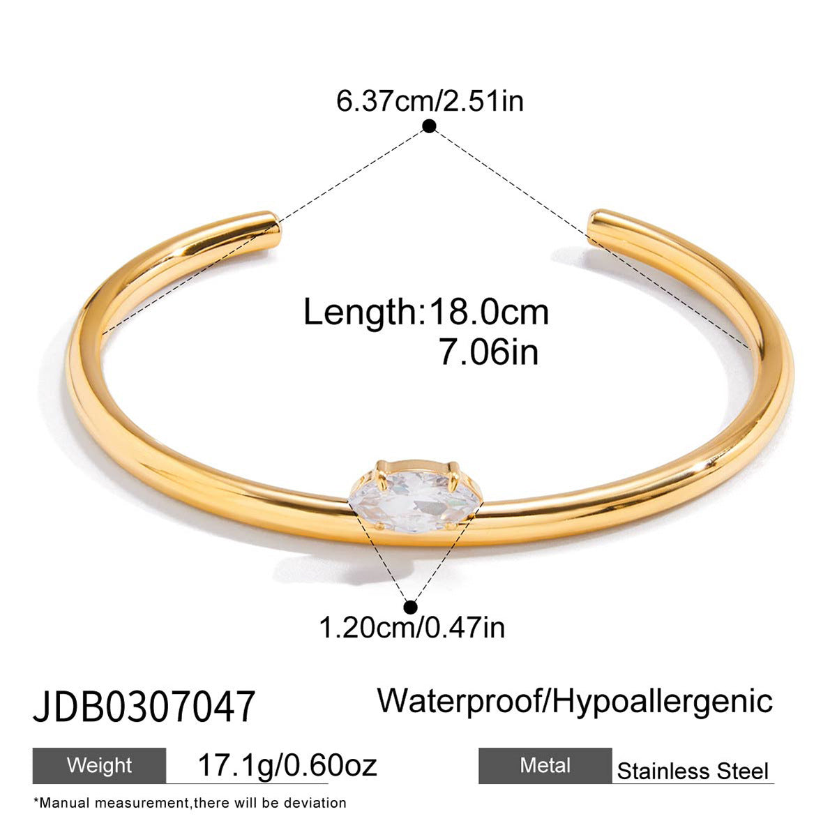 Pulsera geométrica cuadrada minimalista de acero de titanio para mujer con acabado chapado, brazalete de lujo ajustable de acero inoxidable