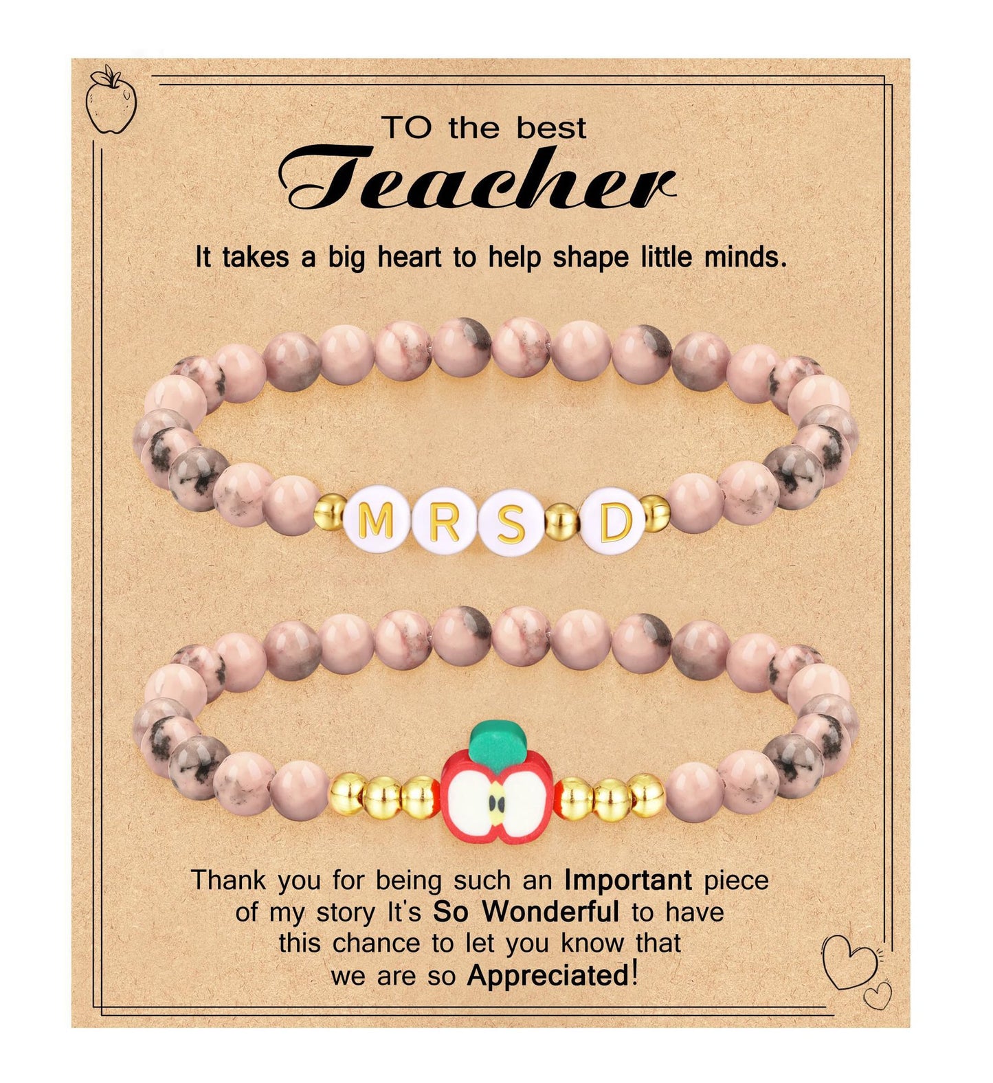 Minimalist Zebra Print Letter Geometric Hand-woven Bracelet Set for Women