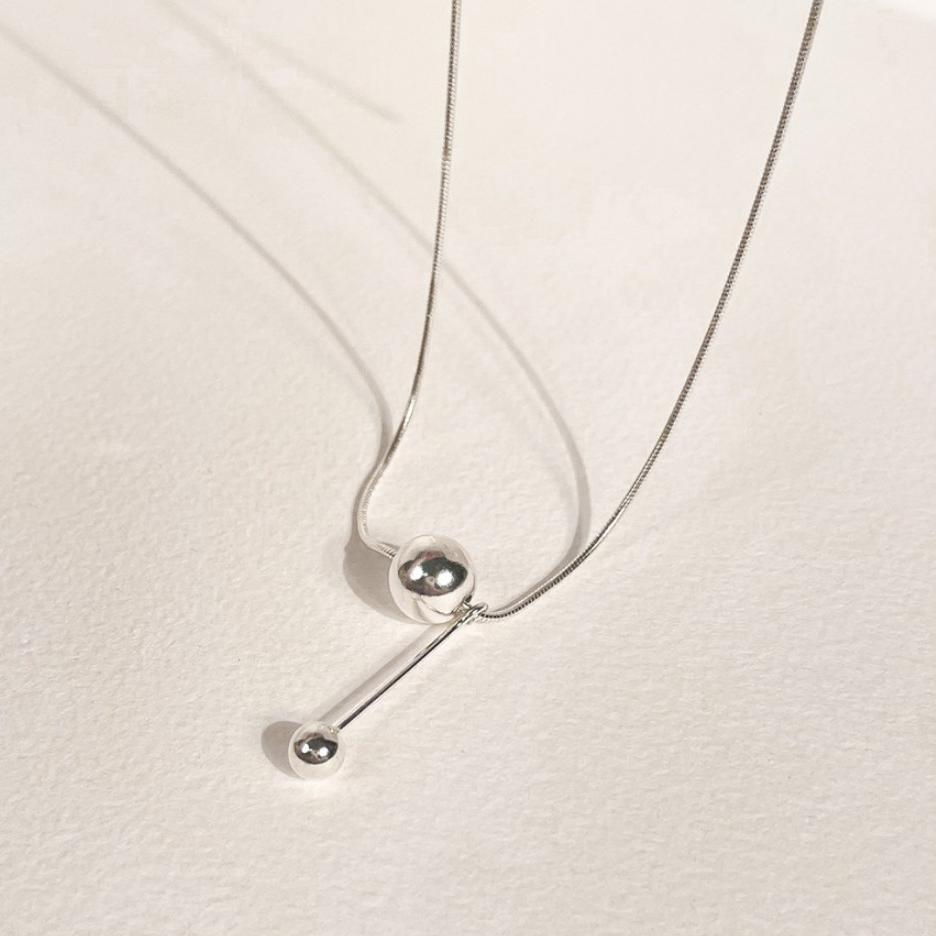 Minimalist Geometric Snake Chain Necklace in 925 Sterling Silver with Gold Plating
