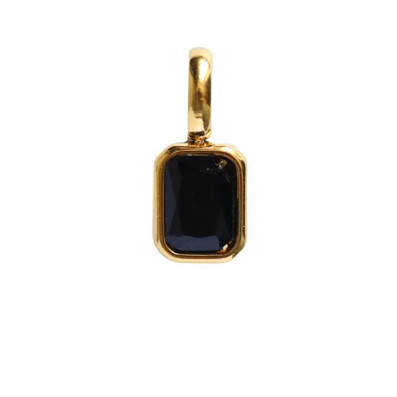 Minimalist Square Geometric Stainless Steel PVD Gold Plated Charm Bar Necklace for Unisex