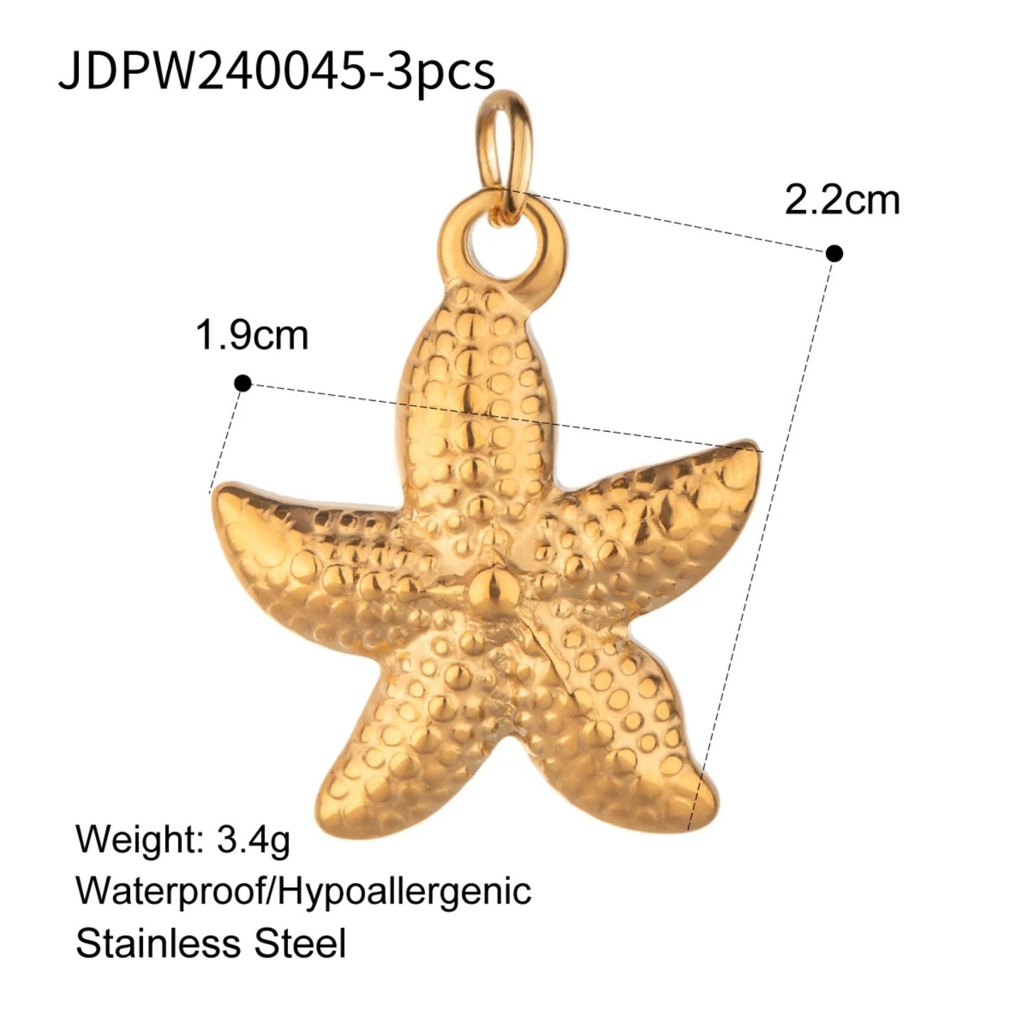 Minimalist Gold Plated Titanium Steel Star Necklace with Stainless Steel Pendant